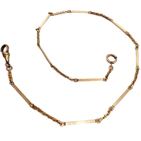Jewelry - Vintage antique gold fill watch chain
